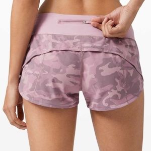 NWT Lululemon Incognito Pink Camo Speed Up 2.5"